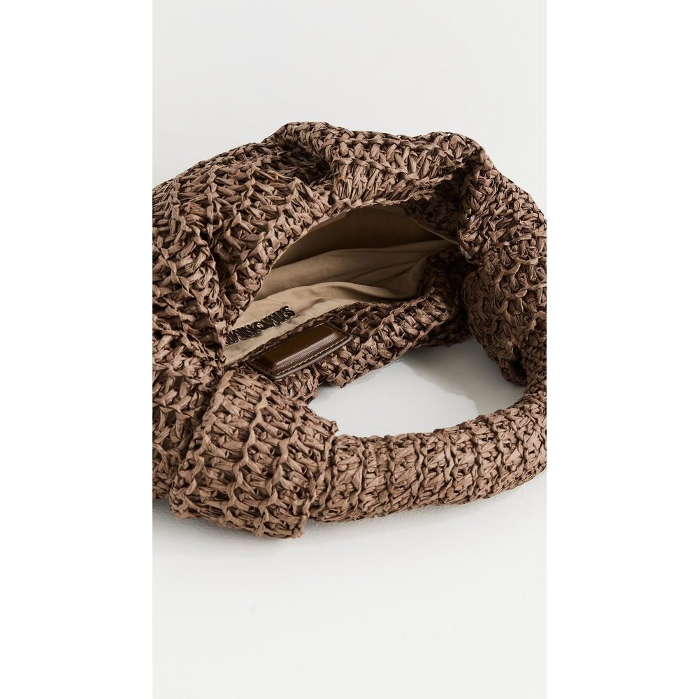 Simonmiller Raffia Lopsy Bag, Chocolate, Brown, One Size -_- - Picture 5 of 6